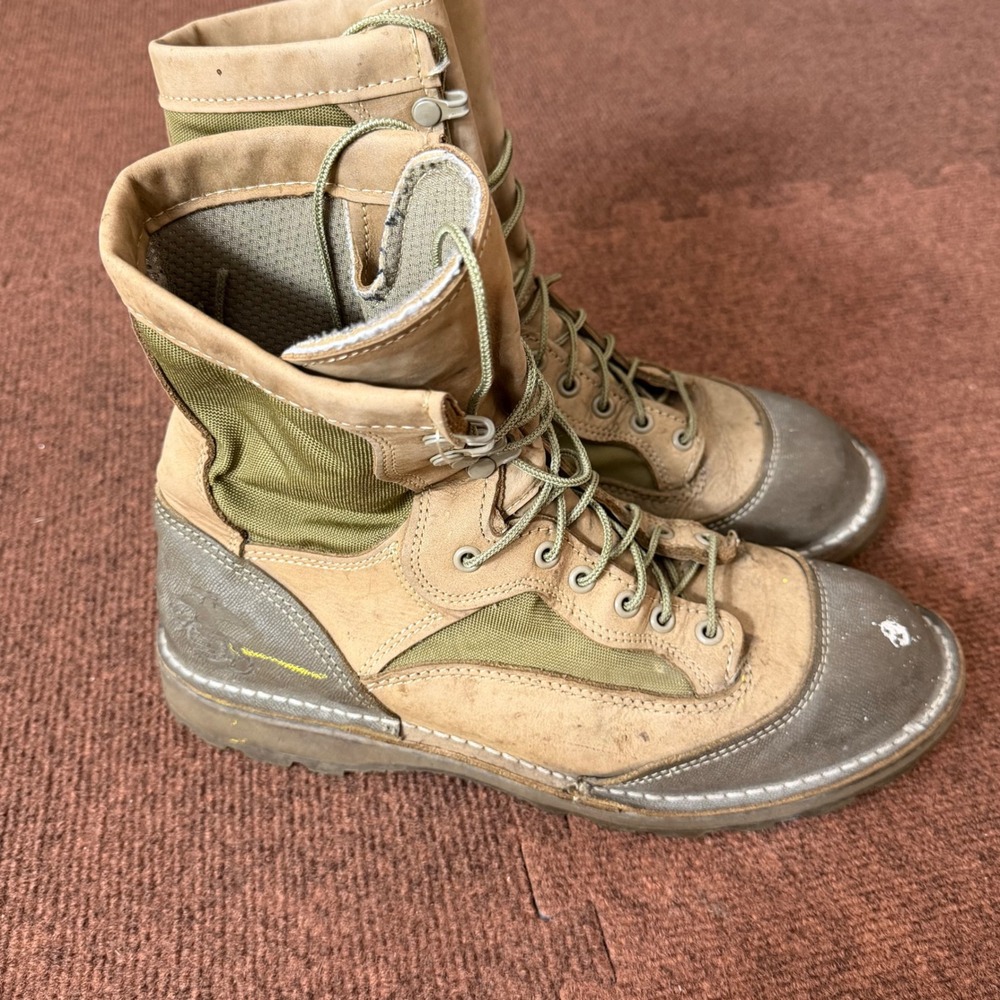 Wellco USMC RAT Hot Weather Boots Mens 10 R Tan Leather Vibram E162 Military